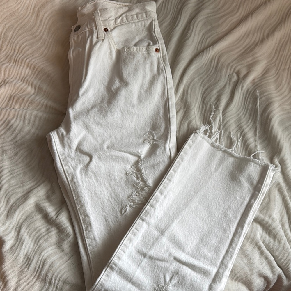 White Distressed Women Jeans